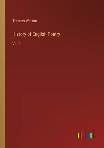 Cover image for History of English Poetry