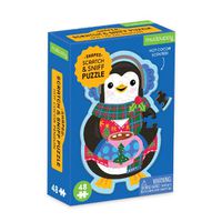 Cover image for Hot Cocoa Penguin 48 Piece Scratch and Sniff Shaped Mini Pzl