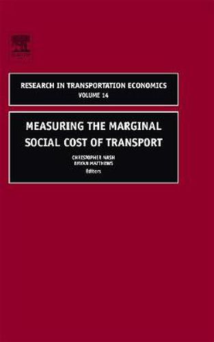 Cover image for Measuring the Marginal Social Cost of Transport