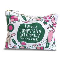 Cover image for Em & Friends Complicated Relationship Canvas Pouch