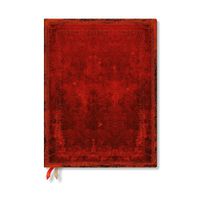 Cover image for Red Moroccan Bold (Old Leather Collection) Ultra 12-month Business Planner Softcover Flexi Dayplanner 2025 (Elastic Band Closure)