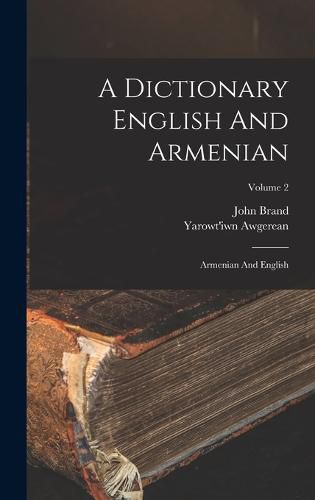 Cover image for A Dictionary English And Armenian