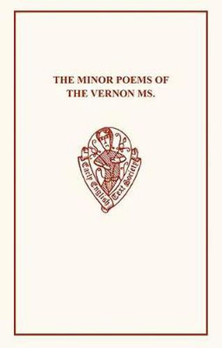 Cover image for The Minor Poems of the Vernon MS