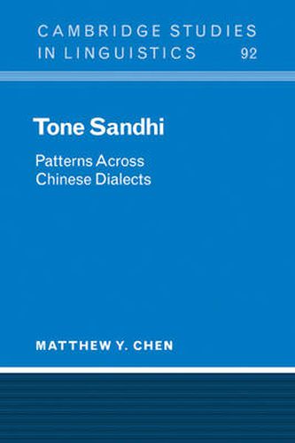 Cover image for Tone Sandhi: Patterns across Chinese Dialects