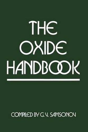 Cover image for The Oxide Handbook