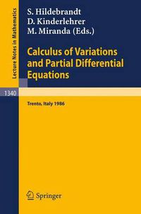 Cover image for Calculus of Variations and Partial Differential Equations: Proceedings of a Conference, held in Trento, Italy, June 16-21, 1986