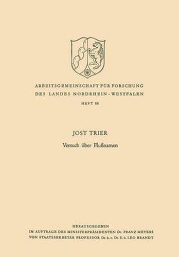 Cover image for Versuch UEber Flussnamen