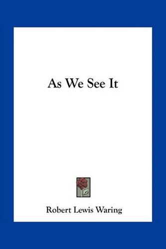 Cover image for As We See It