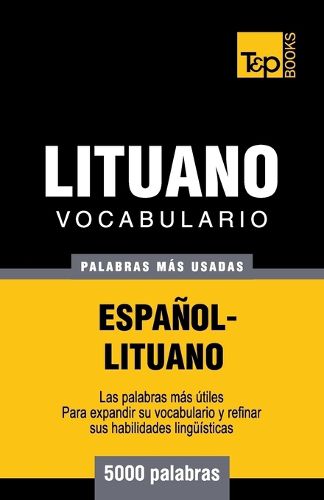 Cover image for Vocabulario espanol-lituano - 5000 palabras mas usadas