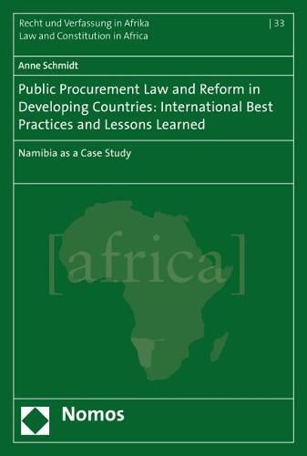 Cover image for Public Procurement Law and Reform in Developing Countries: International Best Practices and Lessons Learned: Namibia as a Case Study