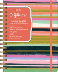 Cover image for Posh: Deluxe Organizer (Brushstroke Stripe)17-Month 2021-2022 Monthly/Weekly Planner Calendar