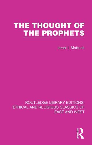 Cover image for The Thought of the Prophets