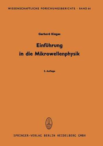 Cover image for Einfuhrung in Die Mikrowellenphysik