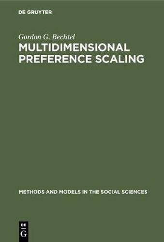 Cover image for Multidimensional preference scaling
