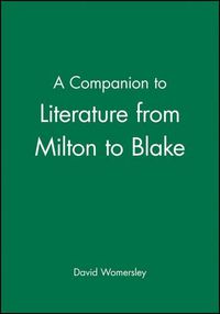 Cover image for A Companion to Literature from Milton to Blake