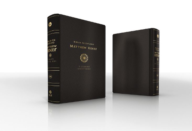 Cover image for RVR, Biblia de estudio Matthew Henry y legado cristiano, Leathersoft, Negro, Interior a dos colores, Comfort Print