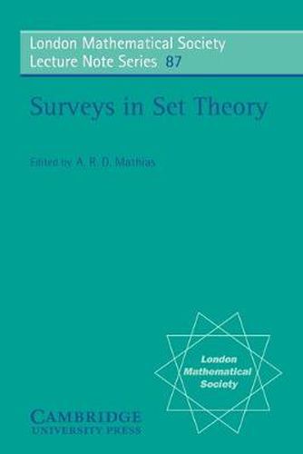 Cover image for Surveys in Set Theory