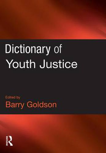 Cover image for Dictionary of Youth Justice