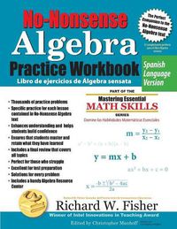 Cover image for No-Nonsense Algebra Practice Workbook, Spanish Language Version