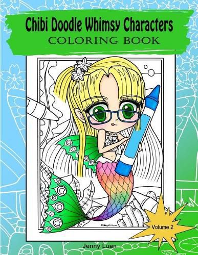 Cover image for Chibi Doodle Whimsy Characters: Coloring Book