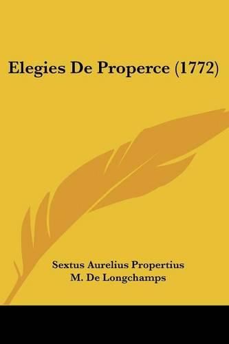 Elegies de Properce (1772)