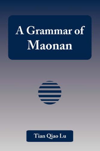 Cover image for A Grammar of Maonan