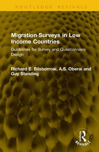 Cover image for Migration Surveys in Low Income Countries
