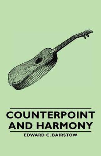 Cover image for Counterpoint and Harmony