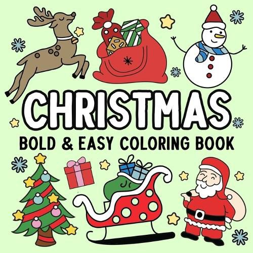 Cover image for Christmas Bold and Easy Coloring Book