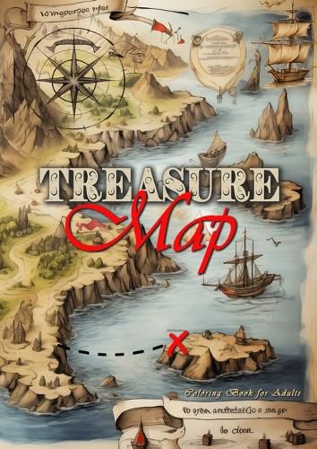 Cover image for Treasure Maps Coloring Book for Adults