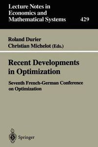 Cover image for Recent Developments in Optimization: Seventh French-German Conference on Optimization