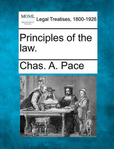 Cover image for Principles of the Law.
