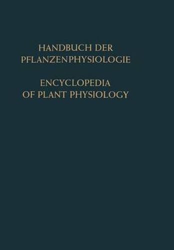 Cover image for Genetische Grundlagen Physiologischer Vorgange * Konstitution der Pflanzenzelle / Genetic Control of Physiological Processes * The Constitution of the Plant Cell