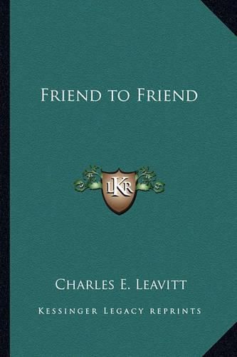 Cover image for Friend to Friend