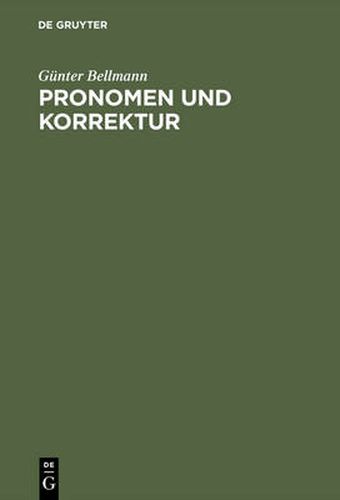 Cover image for Pronomen und Korrektur