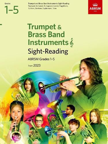 Cover image for Sight-Reading for Trumpet and Brass Band Instruments (treble clef), ABRSM Grades 1-5, from 2023