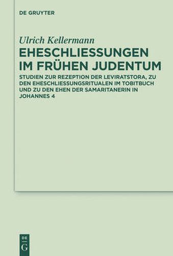 Cover image for Eheschliessungen im fruhen Judentum