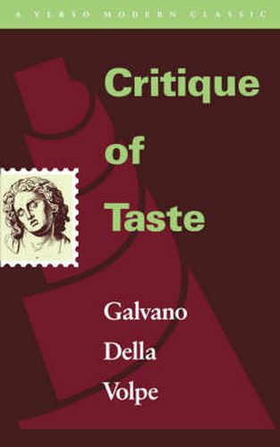 Cover image for Critique of Taste