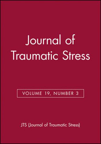 Cover image for Journal of Traumatic Stress V19 No 3