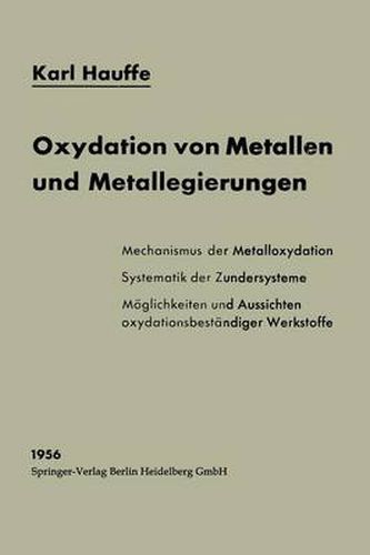 Cover image for Oxydation von Metallen und Metallegierungen