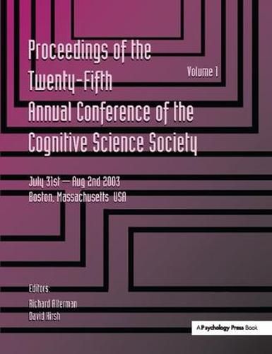 Cover image for Proceedings of the 25th Annual Cognitive Science Society: Part 1 and 2