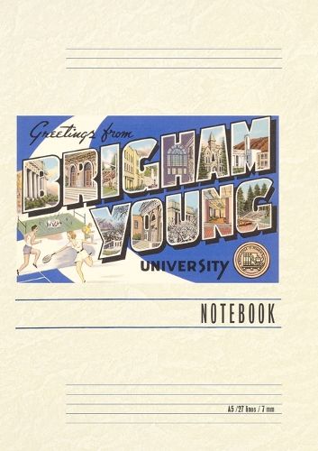 Cover image for Vintage Lined Notebook Greetings from Brigham Young University, Utah