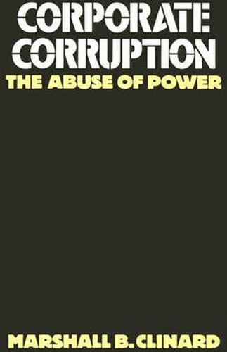 Cover image for Corporate Corruption: The Abuse of Power