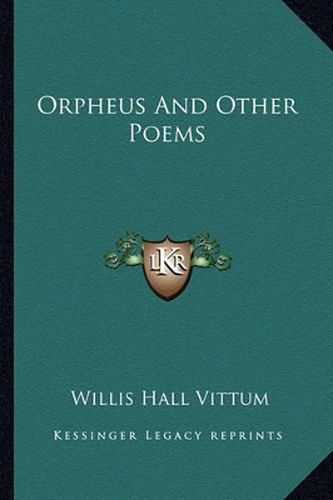 Cover image for Orpheus and Other Poems