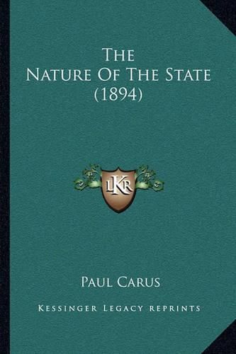 The Nature of the State (1894)