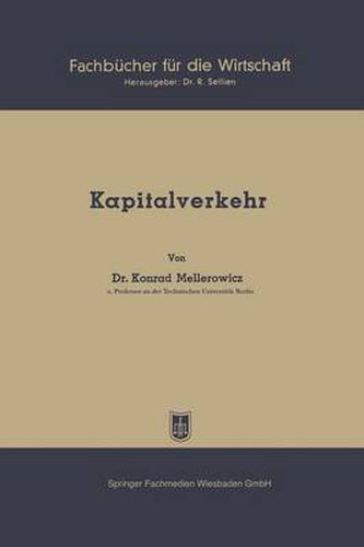 Cover image for Kapitalverkehr