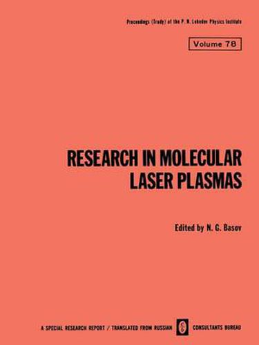 Cover image for Research in Molecular Laser Plasmas