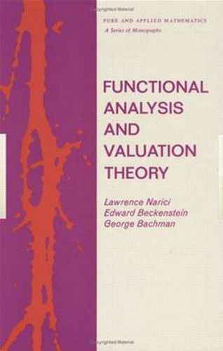 Cover image for Functional Analysis and Valuation Theory