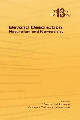 Cover image for Beyond Description: Naturalism and Normativity