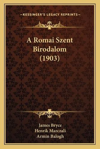 Cover image for A Romai Szent Birodalom (1903)